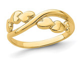 14K Yellow Gold Heart X-Design Promise Ring (SIZE 7)